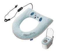 Asiento Inodoro - USB Calentado Cordero Lana Lavable Asientos Cremallera, 5 Temperatura Temporizador Ajustes | Eléctrico Cálido Bidet Asiento, Baño Confort Hogar Mejora Accesorio