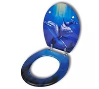 Asiento inodoro WC MDF tapa delfines, TANZEM Tapa WC, Tapadera WC, Cubierta Asiento Inodoro, Tapas Para Wc, Tapa Del Inodoro,