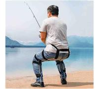 Asiento invisible, portátil, soporte para piernas, asiento plegable, taburete sin silla, equipo de pesca, camping, capacidad de 330 libras, manos libres