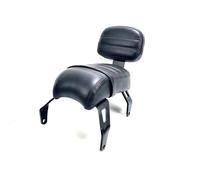 Asiento Moto Apto para asientos de cuero del pasajero trasero Apto para Indian Scout Bobber y pedales personalizados para el pasajero trasero(Black Plus the backrest)