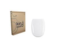 Asiento para inodoro de termoestable, 100% fabricado en Italia, blanco