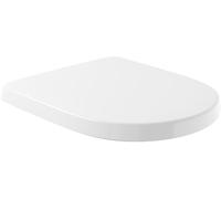 Asiento para inodoro O.novo de Villeroy & Boch, asiento con tapa y cierre automático, fabricado de Duroplast resistente, pieza de recambio original, en forma de D, color blanco, brillante