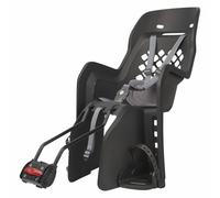Asiento para niños Polisport Joy negro con cojín gris para montar en el cuadro