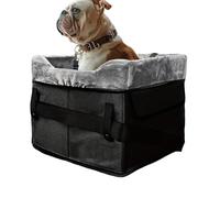 Asiento para perros | Portátil y lavable de felpa, asiento para gatos con bolsillos, para perros de hasta 11 kg, viaje en coche, trasero delantero central