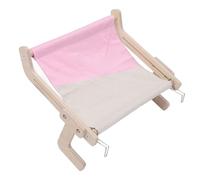Asiento para ventana para gatos, alféizar para gatos Persico para ventana, estructura de madera, estructura robusta, cómoda hamaca para gatos en la mesita de noche con montaje en pared para
