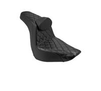 Asiento Pasajero Conductor Motocicleta Dos para Arriba con El Cojín del Respaldo para Softail Low para Rider para FXLRST para FLSB 2018-Up Funda Asiento Moto(Color01)