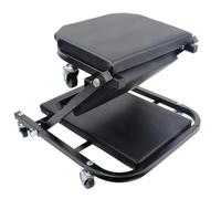 Asiento plegable - asiento de taller con ruedas, estructura de metal resistente, fácil de mover, ideal para trabajos mecánicos o de manualidades.*
