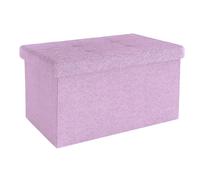 asiento plegable Intirilife 49x30x30 cm, taburete de tela con y compartimento de almacenamiento, reposapiés con asiento cóncavo, banqueta de almacenamiento plegable