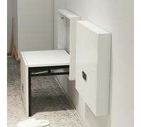 Asiento plegable montado en la pared, banco de zapatos de entrada que ahorra espacio, taburete plegable para pasillo, silla plegable invisible