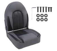 Asiento Plegable para Barco, PVC Resistente al Agua y Arañazos, con Respaldo Alto, Marco de Plástico y Bisagras de Aluminio - Cómodo, Compacto y Durable para Yates y Pontones