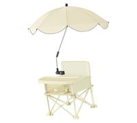 Asiento plegable para viajes - Booger portátil con mesa de comedor y cinturones seguros | CAMPAJE COMPACTO CON PARASOL para niños de 6 a 36 meses, ideal para el hogar, vacaciones y botín