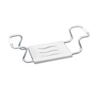 WENKO Asiento de baño Secura Blanco, Extensible, 120 kg de Capacidad de Carga, plástico, 55-65 x 18 x 26 cm, Blanco