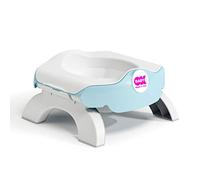 Asiento reductor de WC y Orinal de viaje OKBABY Roady - Diseño compacto y ligero - Base de goma antideslizante-Taza interior extraíble-Reductor de wc y Orinal de aprendizaje para niños pequeños-Azul