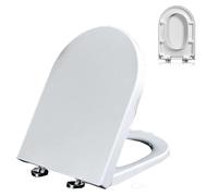 Asiento tipo chaleco, polipropileno blanco, resistente a los arañazos, ajustable en 360°, mecanismo de liberación rápida, fácil instalación, elegante accesorio de baño para Mdern Hmes