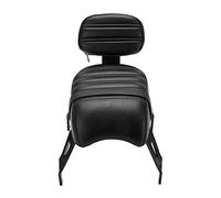 Asiento Trasero del Pasajero con Kits de Respaldo Piezas de Motocicleta de Respaldo de Asiento de Pasajero Reemplazo para Indian Scout Bobber 2018-2021(negro)