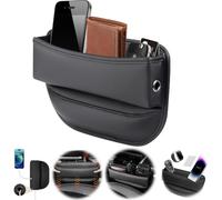 Asiento Universal Auto Gap Portavasos Coche Universal Soporte Bebidas Coche Asiento Portavasos Organizador con Gancho para Reposacabeza de Automóvil, Multifunción Almacenamiento Coche