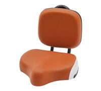 Asiento universal de tres ruedas con respaldo ajustable - Sillín ancho cómodo para adultos y niños - Asiento ergonómico de espuma y hierro para bicicleta eléctrica, triciclo, cruiser (marrón)
