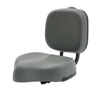 Asiento universal de tres ruedas con respaldo ajustable - Sillín ancho cómodo para adultos y niños - Asiento ergonómico de espuma y hierro para bicicleta eléctrica, triciclo, cruiser (gris)