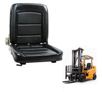 Asiento Universal Para Montacargas, Asiento De Tractor Abatible Con Respaldo De ángulo Ajustable Y Riel Deslizante, Asiento De Cuero Cómodo Con Relleno De Esponja De Alta Resilie 25*27 mounting holes