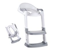 Asiento WC infantil con escalera, adaptador inodoro, cojín extraíble, plegable