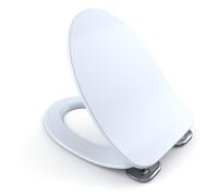 Asiento y tapa de inodoro TOTO SoftClose ultradelgados y antigolpes, color blanco algod n - SS234#01