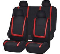 Asientos Coche Fundas para B-MW X3 G01 2018-2021, Asiento Elásticos Airbags Laterales Compatibles Lavables Poliéster Protector Accesorios,C/Red