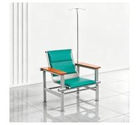 Asientos con Soporte for Sueros, Ajustables Y Extraíbles, Sillas de Espera de Acero Laminado en Frío, Respaldos Ergonómicos, Cojines de Asiento Anchos, Apoyabrazos de Madera Maciza, 75x70x91cm(Green)