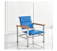 Asientos con Soporte for Sueros, Ajustables Y Extraíbles, Sillas de Espera de Acero Laminado en Frío, Respaldos Ergonómicos, Cojines de Asiento Anchos, Apoyabrazos de Madera Maciza, 75x70x91cm(Blue)