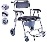 Asientos de inodoro plegables Silla de teléfono móvil/silla de ducha, asiento de inodoro de altura ajustable con reposabrazos antideslizantes para personas mayores/embarazadas/discapacitadas