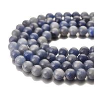 Asingeloo - Cuentas de piedra natural para bisutería, redondas, sueltas, espaciadoras de 4 mm, 6 mm, 8 mm, 10 mm, 12 mm, piedras preciosas 38 cm, una hebra de energía y energía curativa, piedras sueltas para pulseras y collares