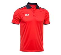 Asioka 108/17 Polo Técnico Combinado de Manga Corta, Unisex Adulto, Rojo, S