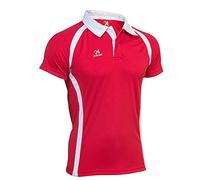 ASIOKA Roma, Camisa De Polo Hombre, Rojo/blanco, XXL