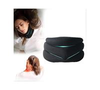 asipu NeckFixer, Soft, Adjustable Neck Brace Prevention of Cervical Spondylosis, Relieves Neck Pain Spinal Pressure Black, 1 piece