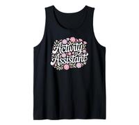 Asistente de Actividades, Lindo Trabajo Floral Divertido y Carrera Camiseta sin Mangas