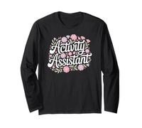 Asistente de Actividades, Lindo Trabajo Floral Divertido y Carrera Manga Larga