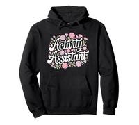 Asistente de Actividades, Lindo Trabajo Floral Divertido y Carrera Sudadera con Capucha