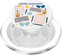 Asistente de administración Café helado Oficina Estética PopSockets PopGrip para MagSafe