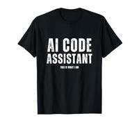 Asistente de código AI Codificación Nerd Texto Divertido Geek Camiseta
