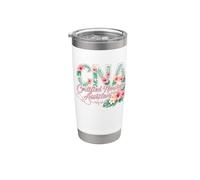 Asistente de enfermería certificada por CNA Tropical Flowers Summer Girl Vaso térmico de acero inoxidable de doble pared