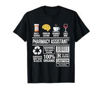 Asistente de Farmacia advirtiendo Sarcasmo Dentro de café Vino Habilidades Camiseta