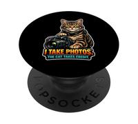 Asistente de fotógrafo felino PopSockets PopGrip Adhesivo