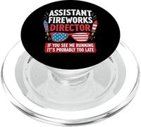 Asistente de fuegos artificiales divertido 4 de julio Humor PopSockets PopGrip para MagSafe