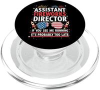 Asistente de fuegos artificiales divertido 4 de julio Humor PopSockets PopGrip para MagSafe