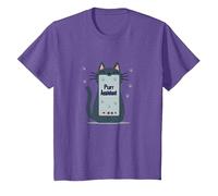 Asistente de ronroneo: Lindo diseño de teléfono Inteligente de Gato para Amantes de Las Camiseta, Niños, Morado Jaspeado, 10 años