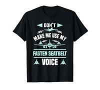 Asistente de vuelo Ayuno Seatbelt Voice Tripulación de cabina Camiseta