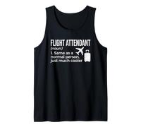 Asistente de Vuelo Definición Tripulación de Cabina Azafata de aerolínea Camiseta sin Mangas