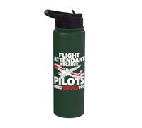 Asistente de vuelo Tripulación de cabina Aviación Aviación Azafata Stainless Steel Insulated Water Bottle
