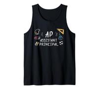Asistente Director de la Escuela Liderazgo Ap Estilo Educador Camiseta sin Mangas
