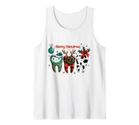 Asistente higienista navideño del Equipo Dental Festivo Camiseta sin Mangas