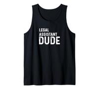 Asistente Legal Dude Angustiado Abogado de Derecho Paralegal Camiseta sin Mangas